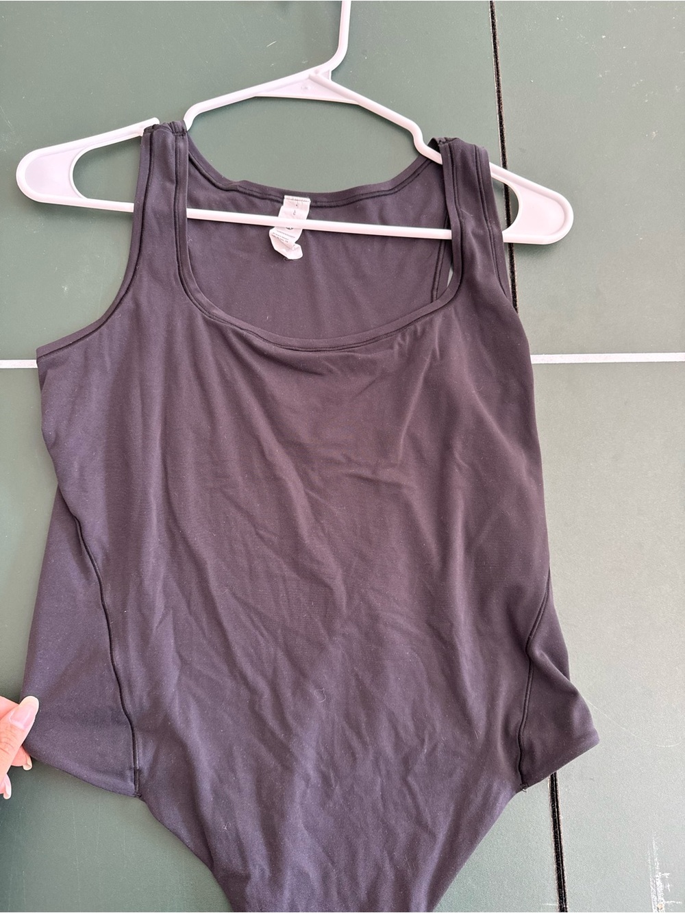 lululemon athletica Black Scoop Neck Tank Bodysuit